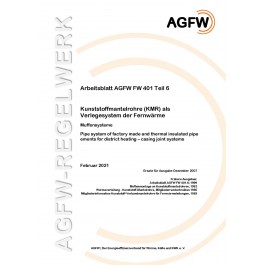 FW 401 Teil  6 - Kunststoffmantelrohre (KMR) als Verlegesystem der Fernwärme - Muffensysteme