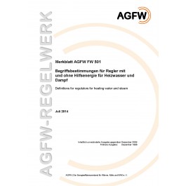 FW 501 - Begriffsbestimmungen für Regler mit oder ohne Hilfsenergie für Heizwasser und Dampf