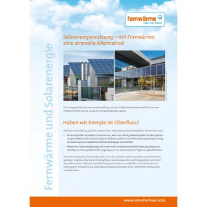 Kurzbroschüre "Fernwärme und Solarenergie"