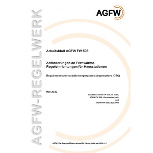FW 508 - Anforderungen an Fernwärme-Regeleinrichtungen für Hausstationen